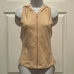 Kavio Goldish Yellow Sleeveless Hoodie Sz M